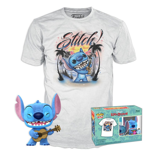 Lilo & Stitch POP! & Tee Box Ukelele Stitch (FL) Size L Mini-figures,T-shirts