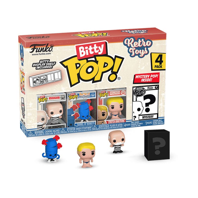 Retro Toys Bitty POP! Vinyl Figure 4-Pack Mr. Monopoly 2,5 cm Mini-figures