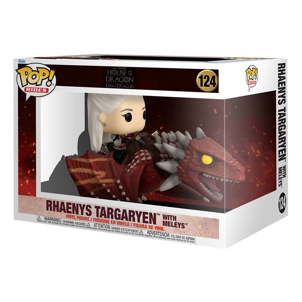 House of the Dragon POP! Rides Deluxe Vinyl Rhaenys Targaryen with Meleys 9 cm Funko POP Funko