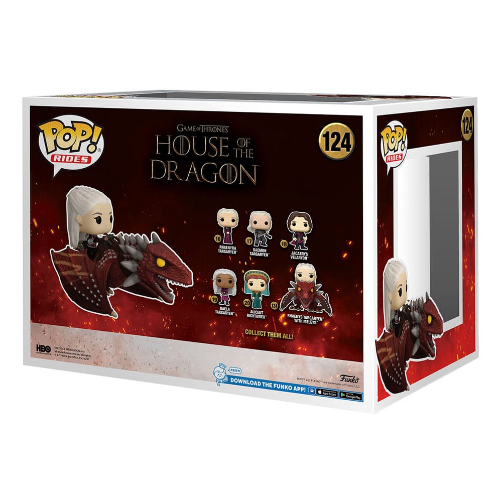 House of the Dragon POP! Rides Deluxe Vinyl Rhaenys Targaryen with Meleys 9 cm Funko POP Funko