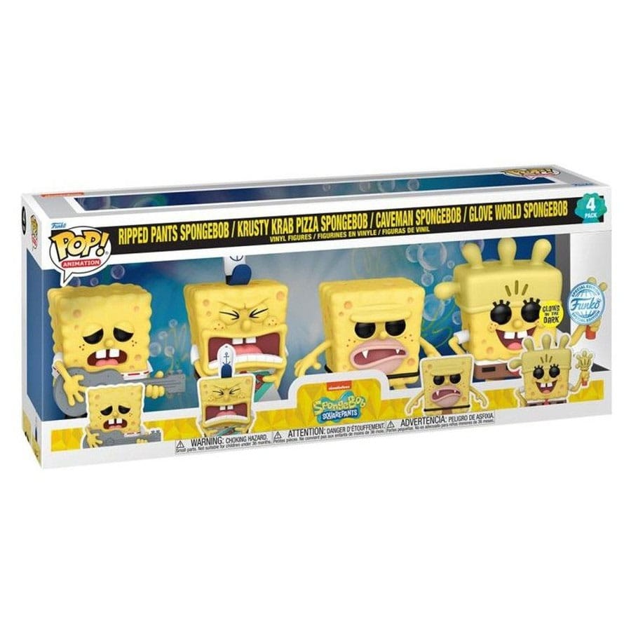 Spongebob POP! Television Vinyl Figure 4-Pack (EMEA) 9 cm POP! Figures