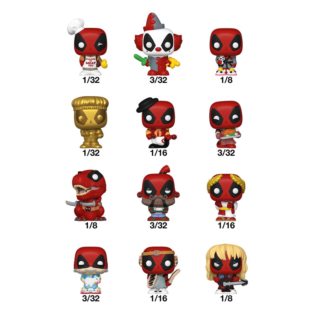 Deadpool Bitty POP! Vinyl Figure Display (32) PDQ 2,5 cm Funko POP