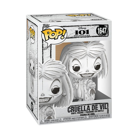 Disney POP! Vinyl Figure Sketched- Cruella De Vil 9 cm Funko POP - FanofThings.co.uk