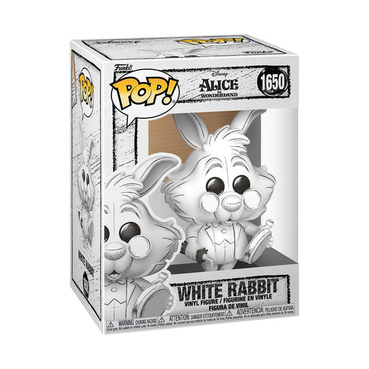 Disney POP! Vinyl Figure Sketched- White Rabbit 9 cm Funko POP - FanofThings.co.uk