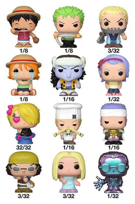 One Piece Bitty POP! Vinyl Figure Display (32) PDQ 2,5 cm Funko