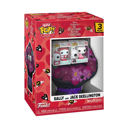 The Nightmare Before Christmas Bitty POP! Bouquet Vinyl Figure 2-Pack Sally & Jack Skellington (Valentine) 4 cm Funko