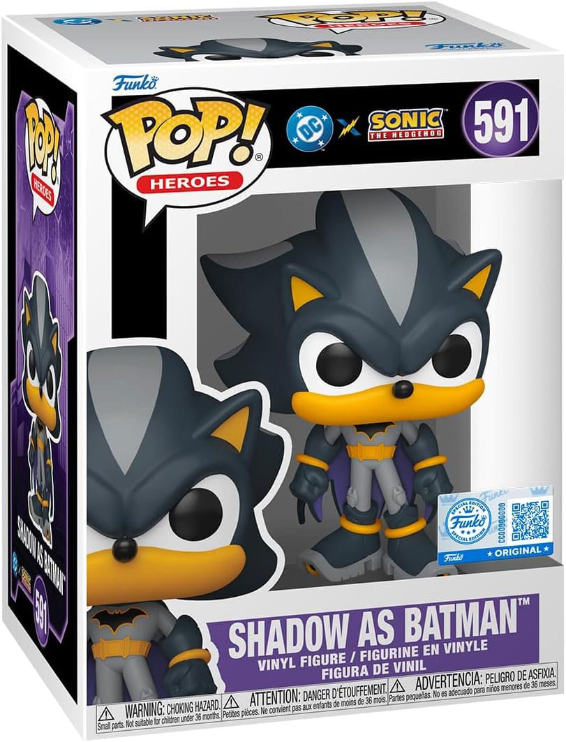 DC's Justice League and Sonic the Hedgehog POP! Movies Vinyl Figures Shadow/Batman 9 cm Funko