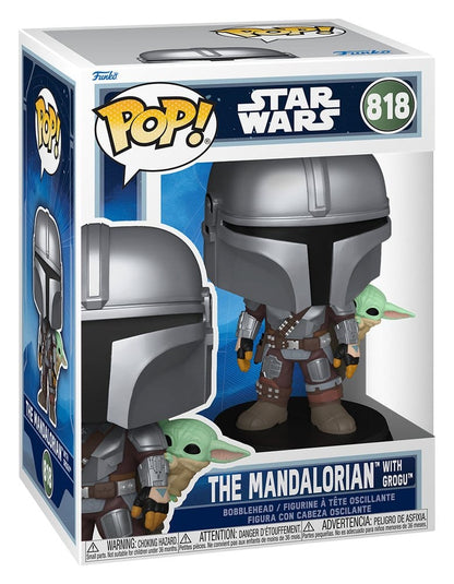 Star Wars: The Mandalorian and Grogu POP! Vinyl Bobblehead Figure The Mandalorian with Grogu 9 cm Funko