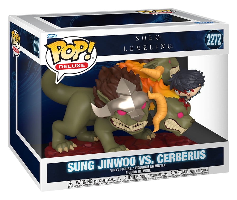Solo Leveling POP! Deluxe Vinyl Figure Jinwoo Vs Cerberus 9 cm Funko