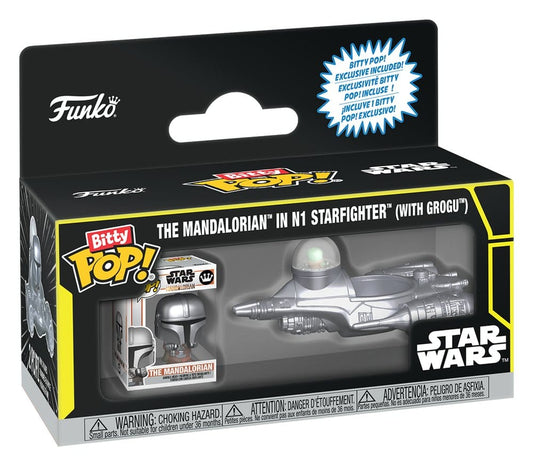 Star Wars Bitty POP! Ride Vinyl Figure N1 w/Mando 2,5 cm