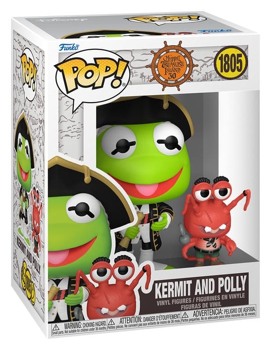 Muppet Treasure Island POP! Pop! & Buddy Vinyl Kermit & Polly 9 cm