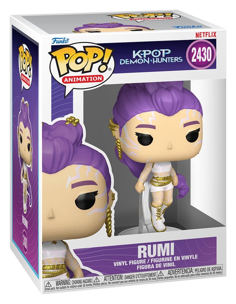KPop Demon Hunters POP! Animation Vinyl Figures Rumi with Chase (Glow) 9 cm Assortment (6) Funko