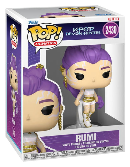 KPop Demon Hunters POP! Animation Vinyl Figures Rumi with Chase (Glow) 9 cm Assortment (6) Funko