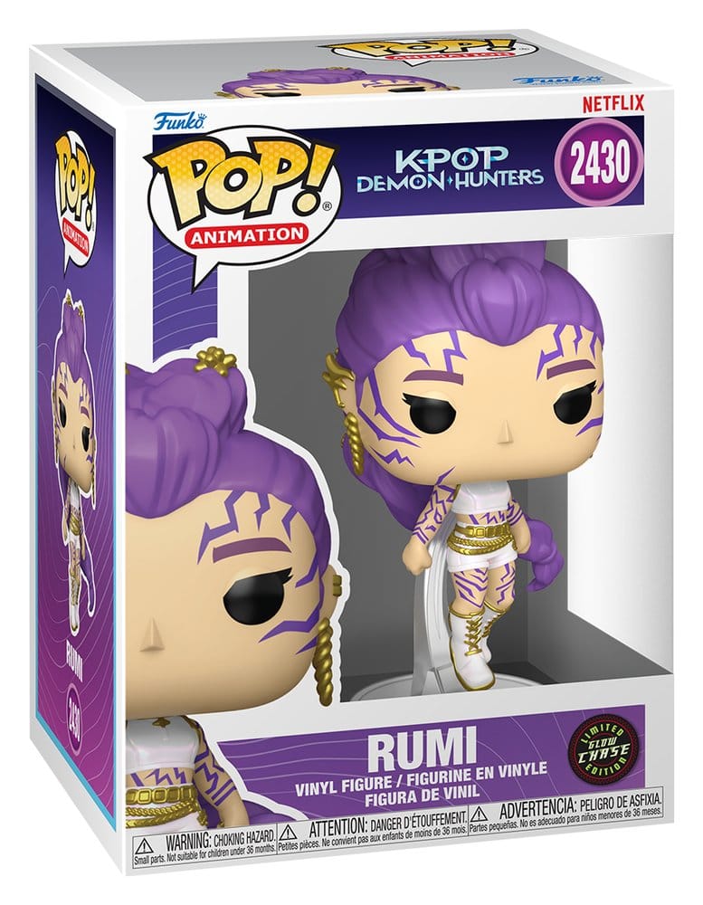 KPop Demon Hunters POP! Animation Vinyl Figures Rumi with Chase (Glow) 9 cm Assortment (6) Funko