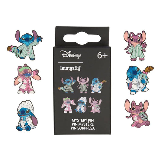 Disney by Loungefly Enamel Pins Blind Box Stitch and Angel Display (12) Pins & Brooches,Blind Boxes