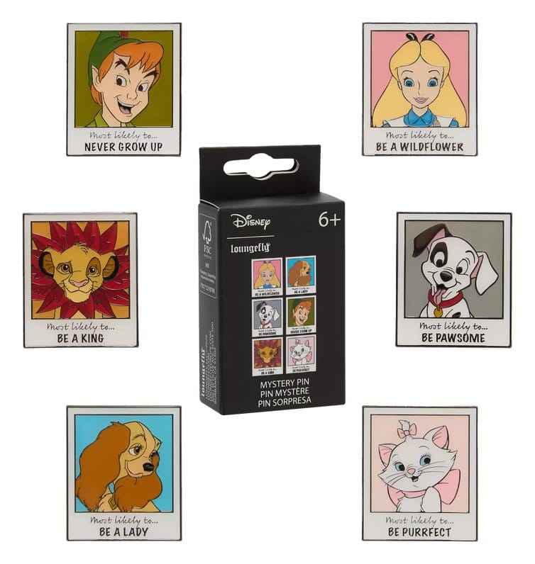 Disney by Loungefly Enamel Pins Blind Box Classics Year Book Display (12)