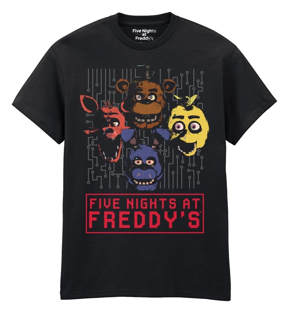 Five Nights at Freddy’s T-Shirt 4 Heads Black Size M