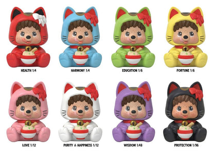 Monchhichi Rokimoto Figure Cup of Fun Lucky Cat Series Blind Box Display (6)