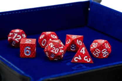 Dragon Storm Sharp Edge Silicone Dice Set Red Dragon Scales (7) Dice