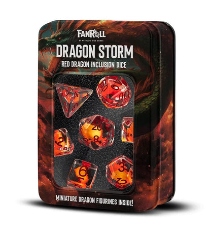 Dragon Storm Inclusion Dice Set Red Dragon (7)