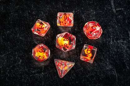 Dragon Storm Inclusion Dice Set Red Dragon (7) Dice