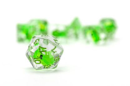 Dragon Storm Inclusion Dice Set Green Dragon (7)