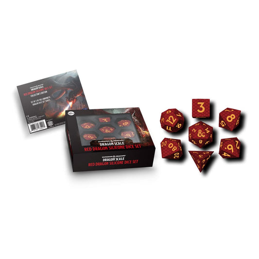 Dungeons & Dragons Premium Silicon Dice Set Dragon Scale Red (7) Dice