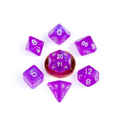 FanRoll Mini Dice Set Stardust Purple (7) Dice