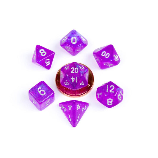 FanRoll Mini Dice Set Stardust Purple (7) Dice