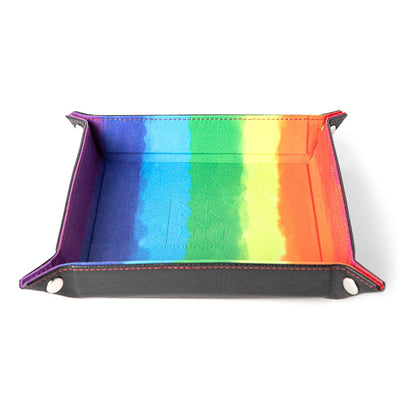 FanRoll Folding Dice Tray Velvet Watercolor Rainbow Board games and accessories