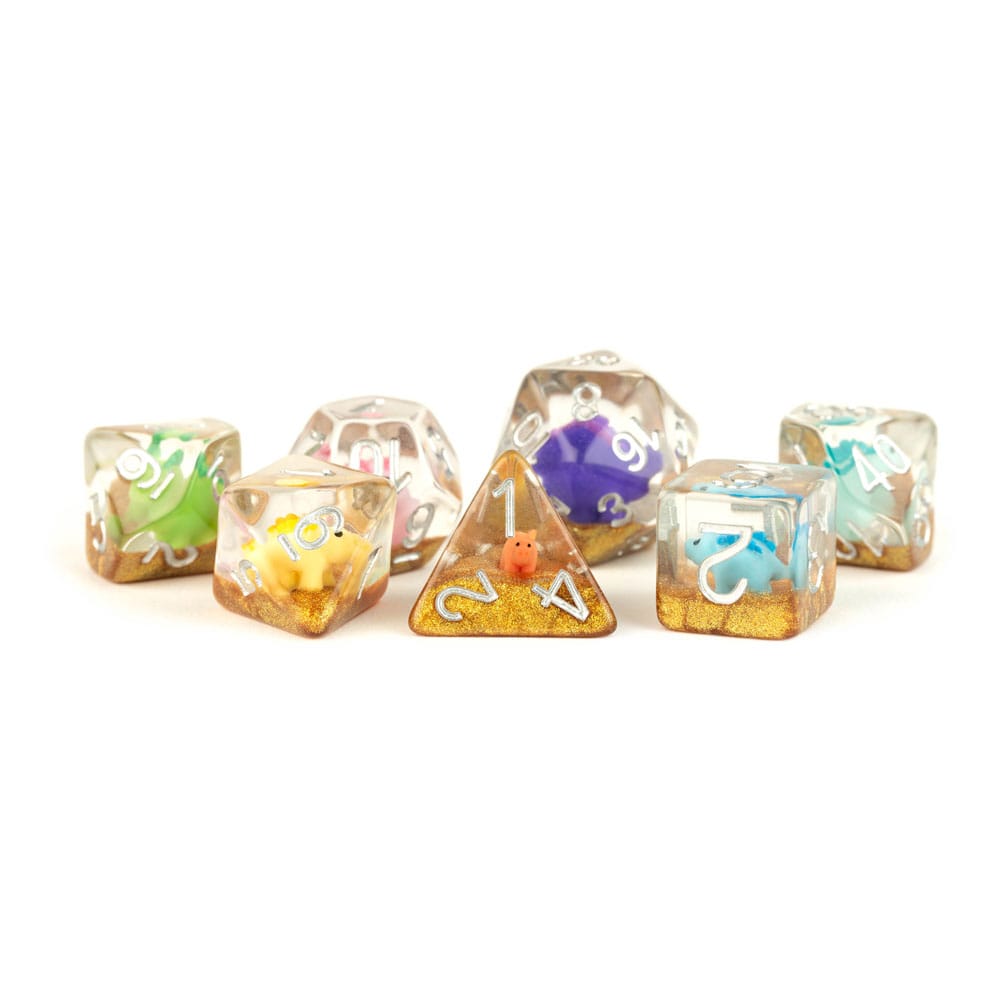 FanRoll Dice Set Rainbow Dinosaur (7) Dice