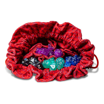 Dragon Storm Dice bag with compartments Red Dragon Scales Dice accessories