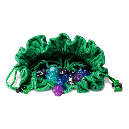 Dragon Storm Dice bag with compartments Green Dragon Scales Dice accessories