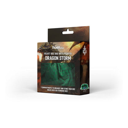 Dragon Storm Dice bag with compartments Green Dragon Scales