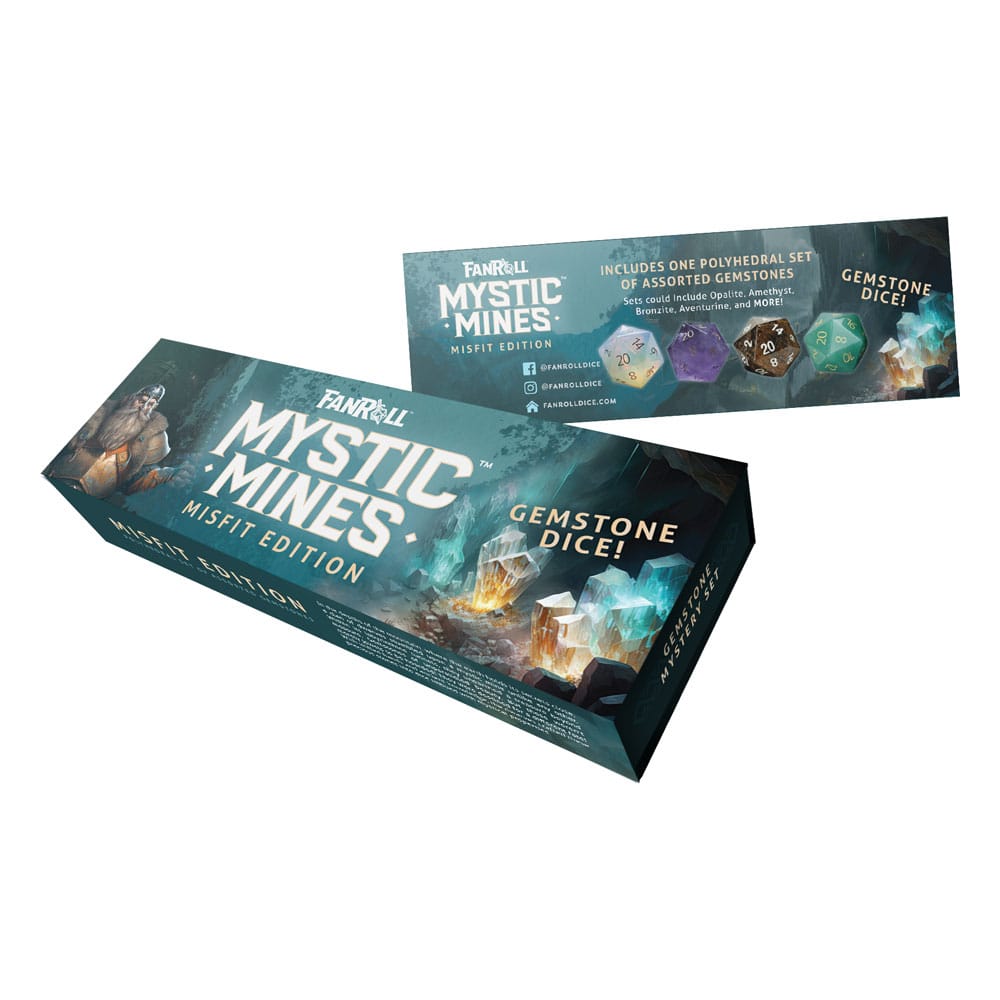 Misfit Mystic Mines Dice Set Mystery Gemstone FanRoll