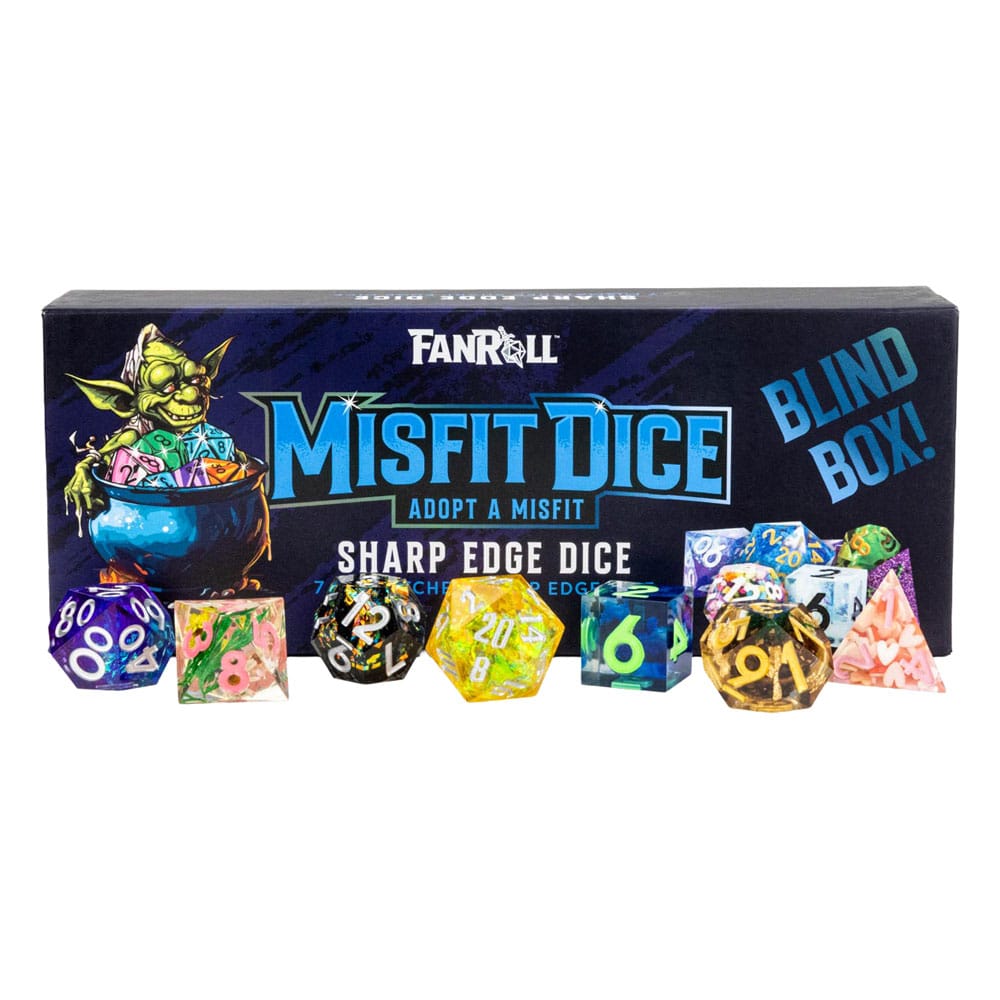 Misfit Adopt a Misfit Dice Set Blind Box Sharp Edge Dice Assortment (12) FanRoll