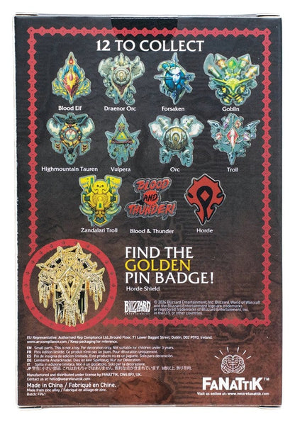 World of Warcraft Mystery Pin Badges Horde Blind Box Display (12)