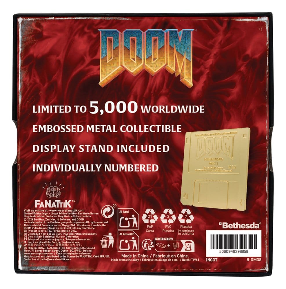 Doom Replik Floppy Disk Gold Plated Limited Edition FaNaTtik