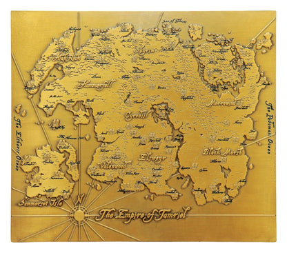 The Elder Scrolls Replica Metal Map of Tamriel Limited Edition 15 x 13 cm