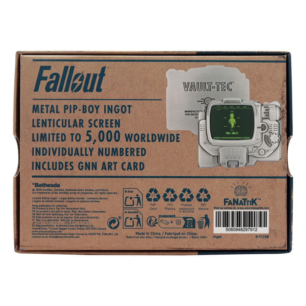 Fallout Collectible Ingot Pip-Boy Limited Edition Coins
