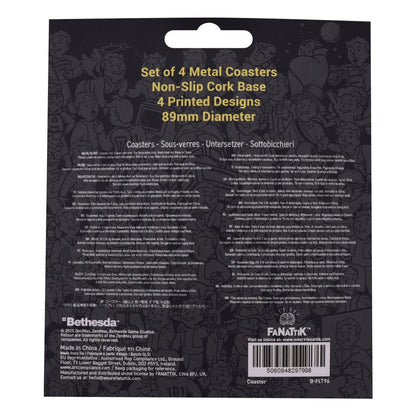 Fallout Coaster 4-Pack Metal Drinks Glasses & Coasters