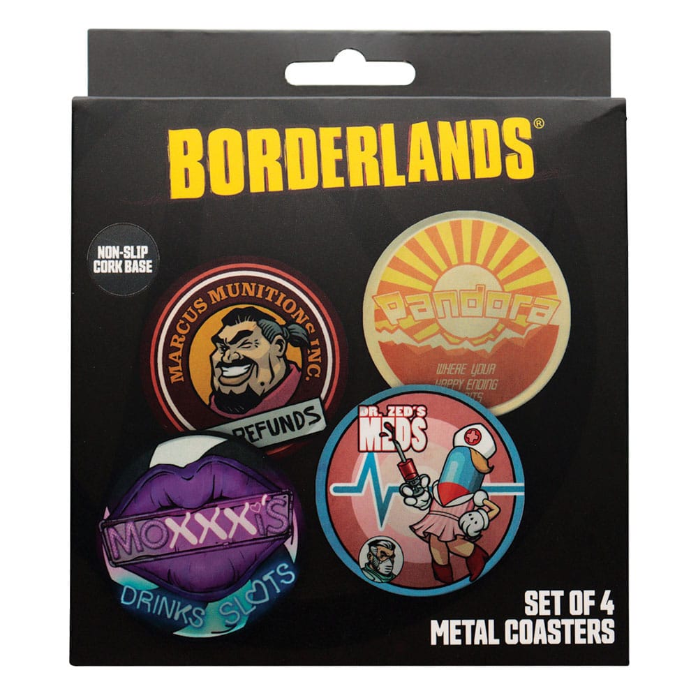 Borderlands Coaster 4-Pack Glasses & Coasters