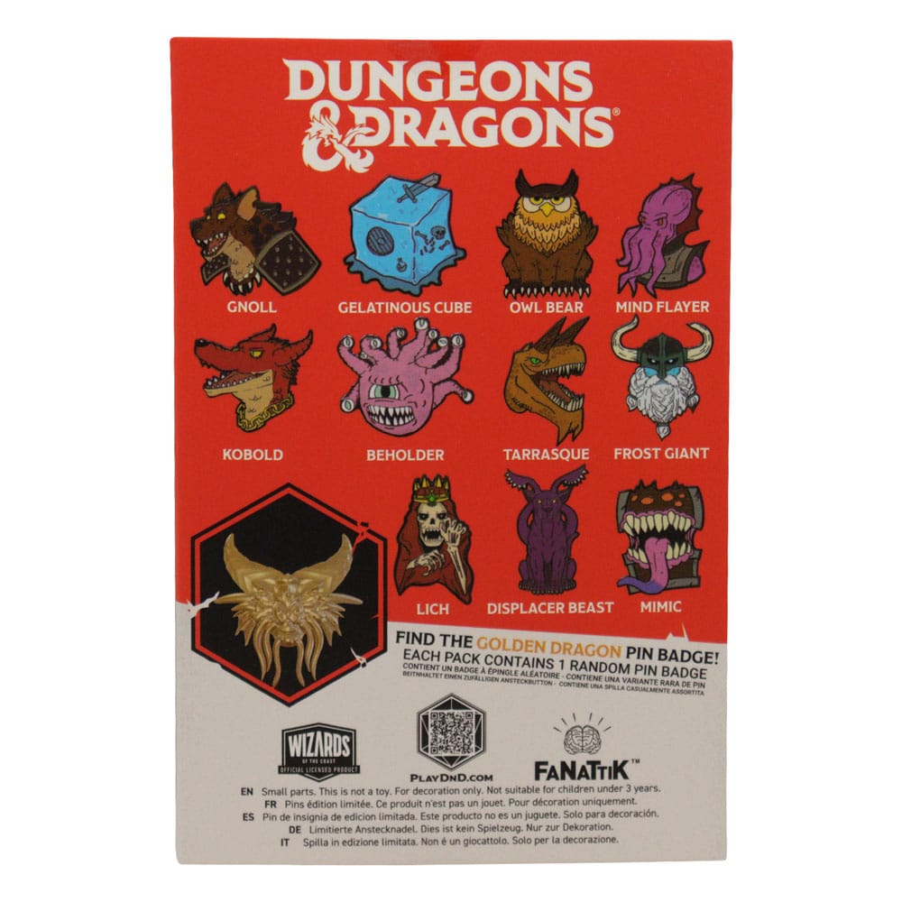 Dungeons & Dragons World Pin Badge Display 50th Anniversary Mystery Pin Badge (12) FaNaTtik