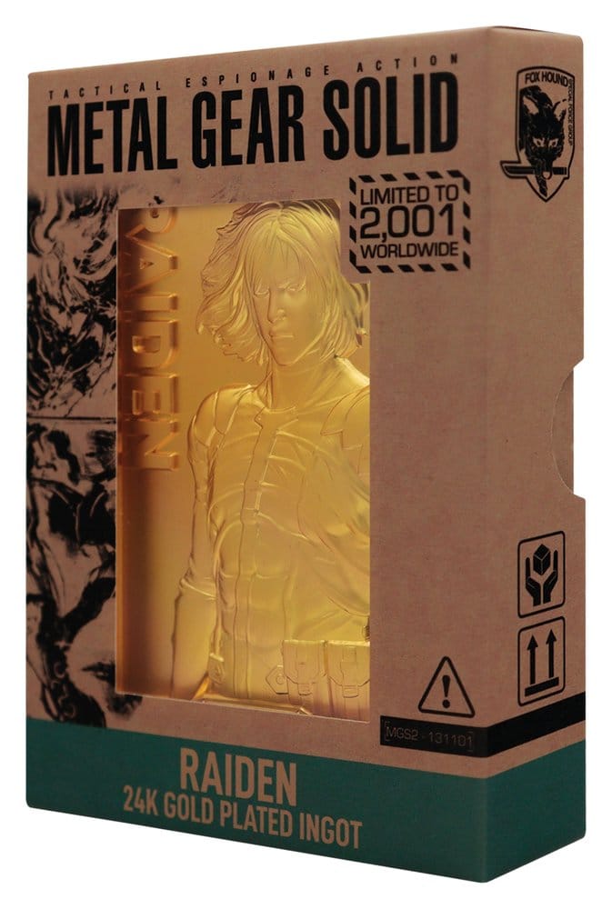 Metal Gear Solid 2 Ingot Raiden 24k Gold Plated Limited Edition FaNaTtik