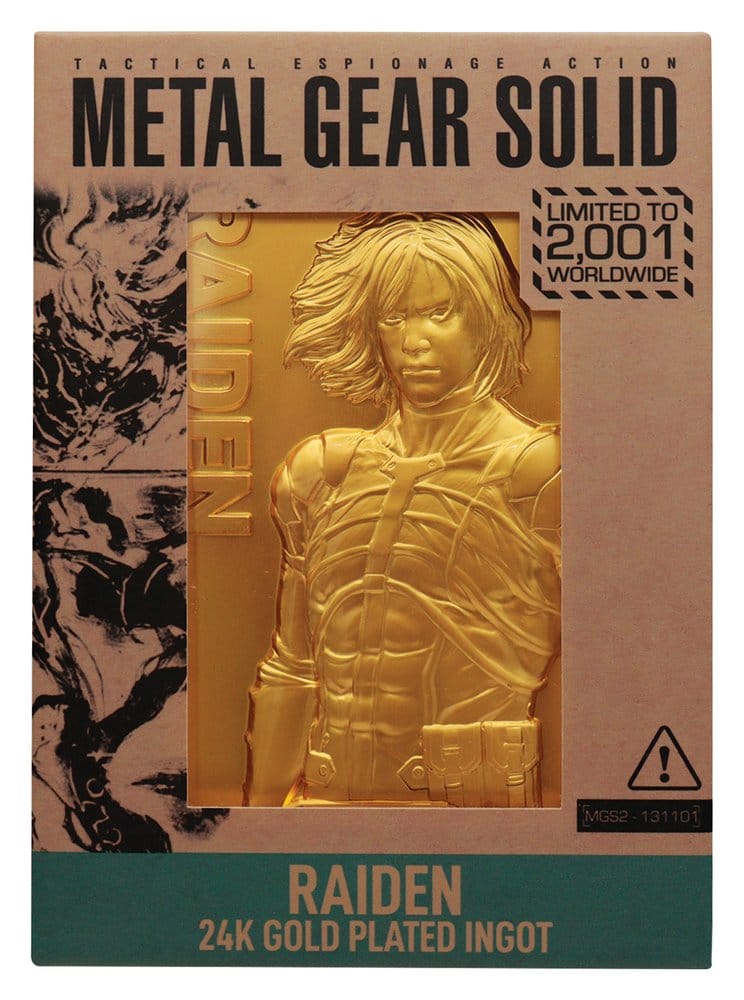 Metal Gear Solid 2 Ingot Raiden 24k Gold Plated Limited Edition FaNaTtik