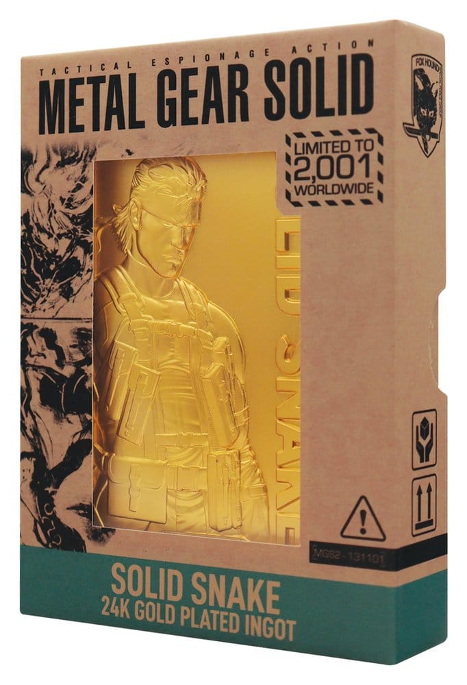 Metal Gear Solid 2 Ingot Snake 24k Gold Plated Limited Edition FaNaTtik