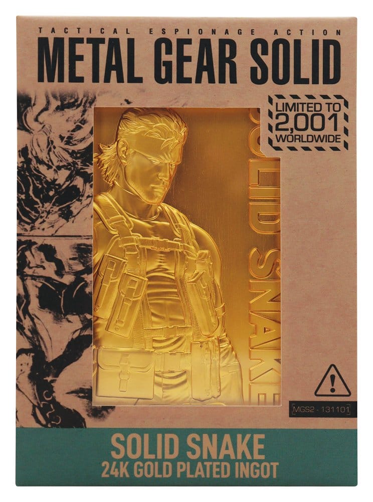 Metal Gear Solid 2 Ingot Snake 24k Gold Plated Limited Edition FaNaTtik