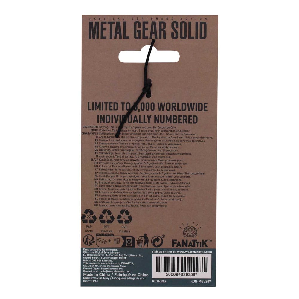 Metal Gear Solid 2 Keychain Limited Edition FaNaTtik