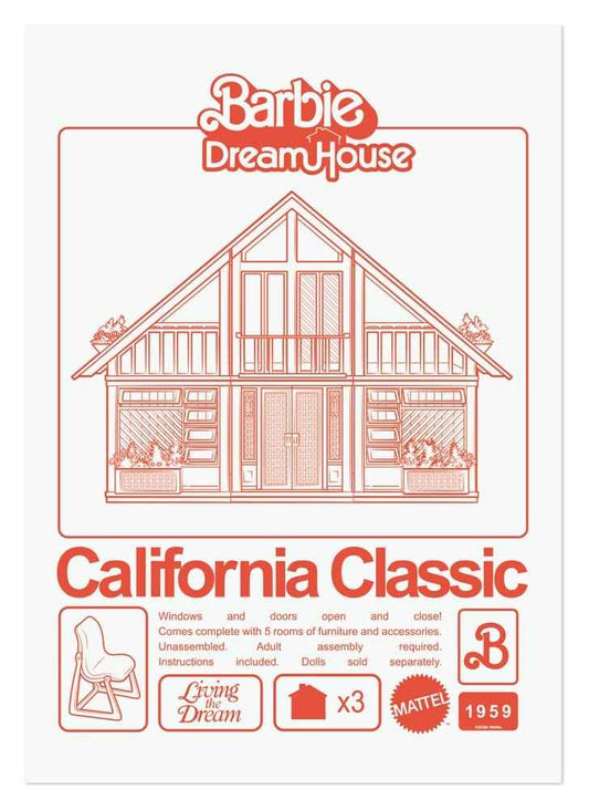 Barbie Art Print California Classic DreamHouse Limited Edition