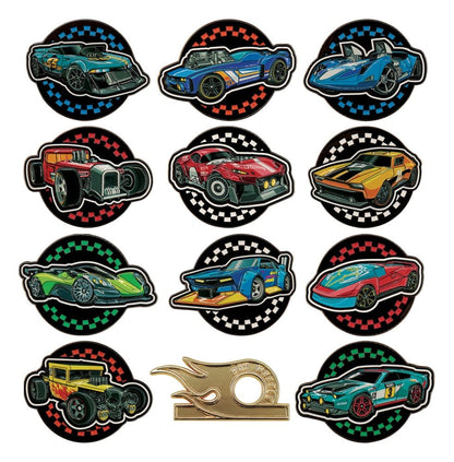 Hot Wheels Mystery Pin Badges Blind Box Display (12)